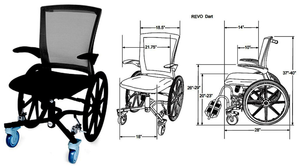 FLUX Dart Slim Daily Living Wheelchair