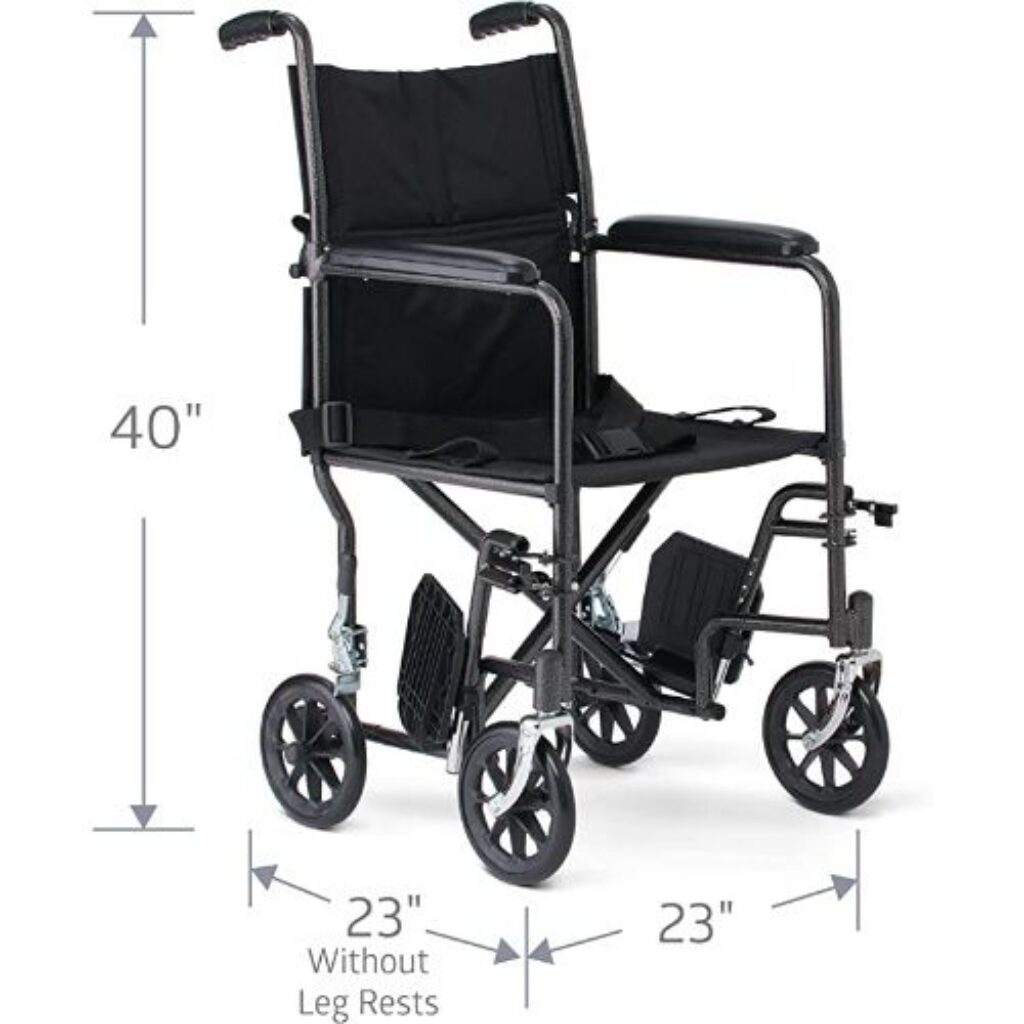 Medline Basic Steel Transport Wheelchair