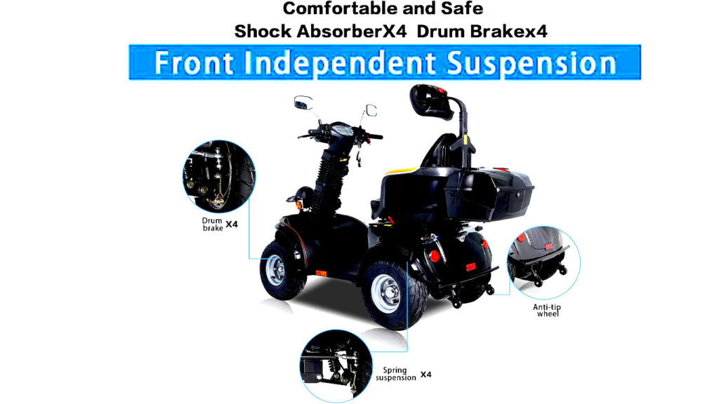 Heavy-Duty 4 Wheel Mobility Scooters