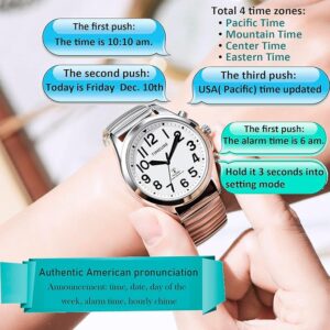 Talking Watch for Women with Expansion Band,
