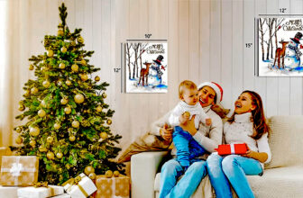 Snowman Deer and Cardinal Red Bird