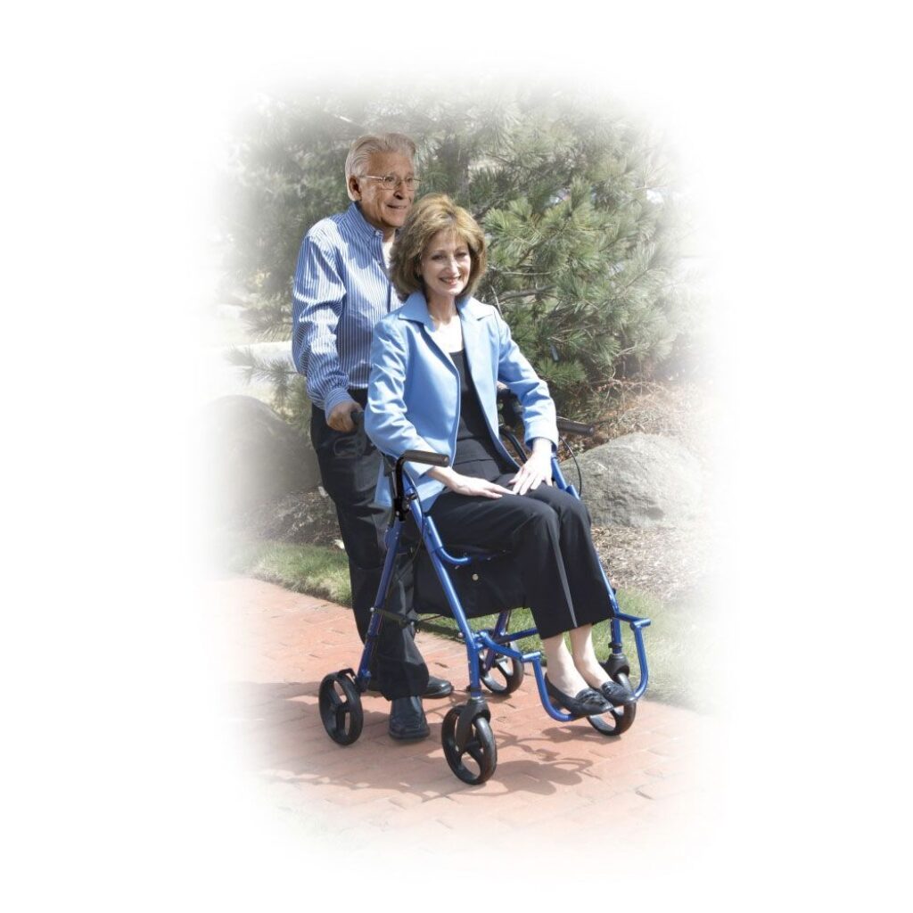 Drive Medical Duet Transport Chair & Rollator Combo