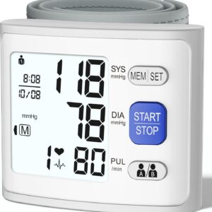 Wrist Blood Pressure Monitor LCD Display