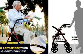 CBD CLINIC™ Clinical Strength 11 Drive Medical 10257RD-1 4 Wheel Rollator Walker