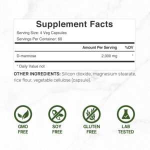 D Mannose 500mg Capsules