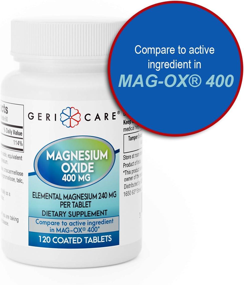GeriCare Magnesium Oxide Supplement 240 mg - Image 6