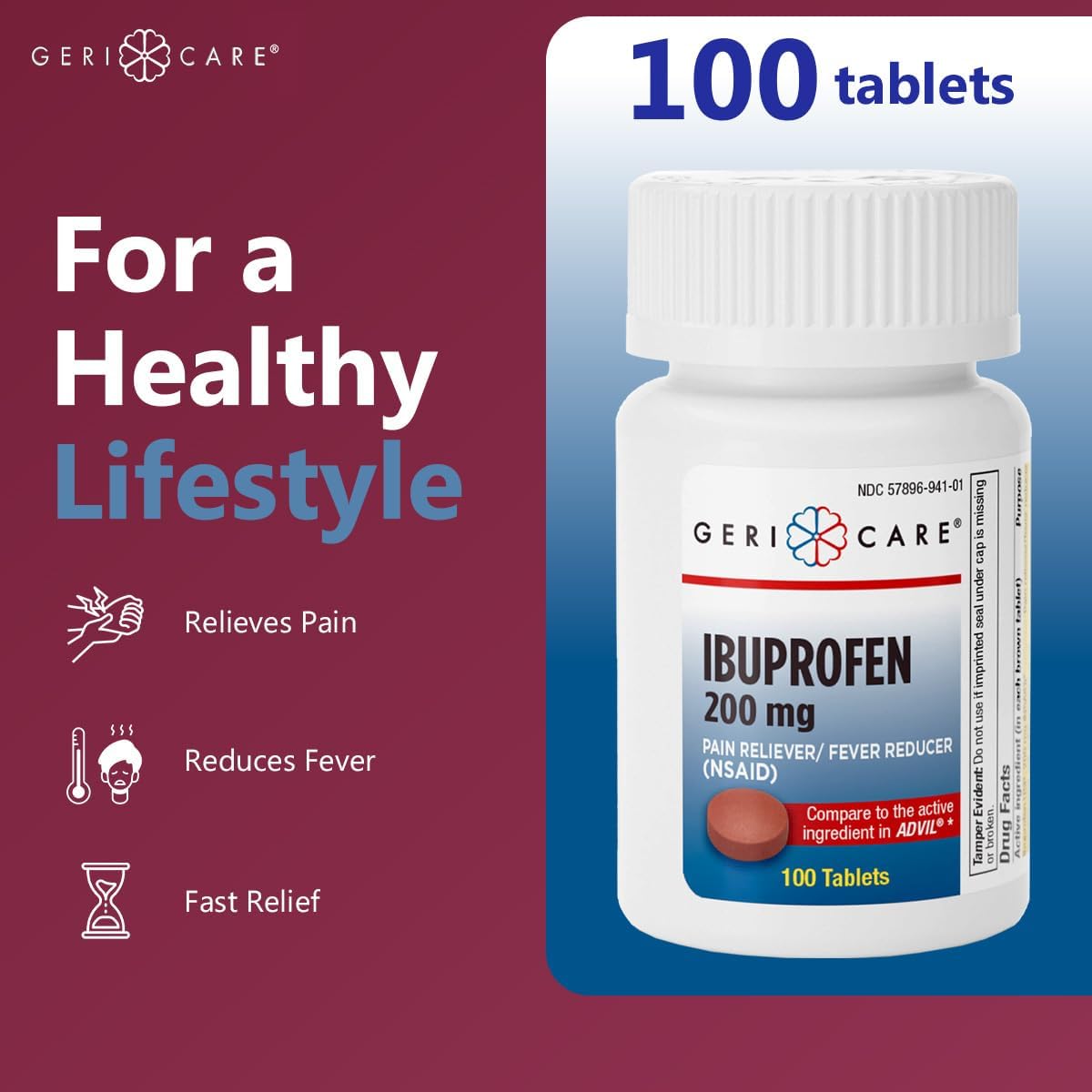 GeriCare Ibuprofen 200mg Pain Reliever - Image 6