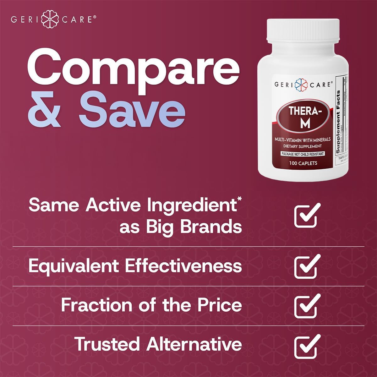 GeriCare Thera M Multivitamin Caplets - Image 3