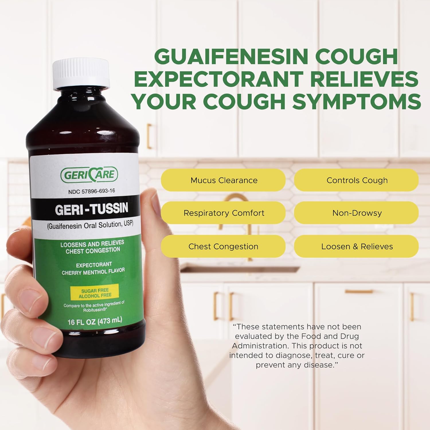 GeriCare Geri-Tussin Cold and Cough Relief Guaifenesin Syrup Sugar Free - Image 7