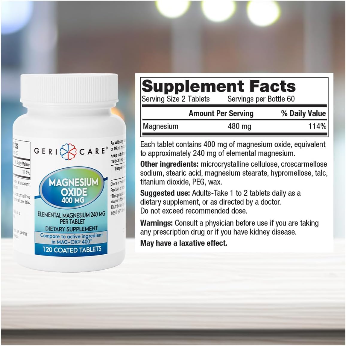 Magnesium Oxide Supplement 240 mg