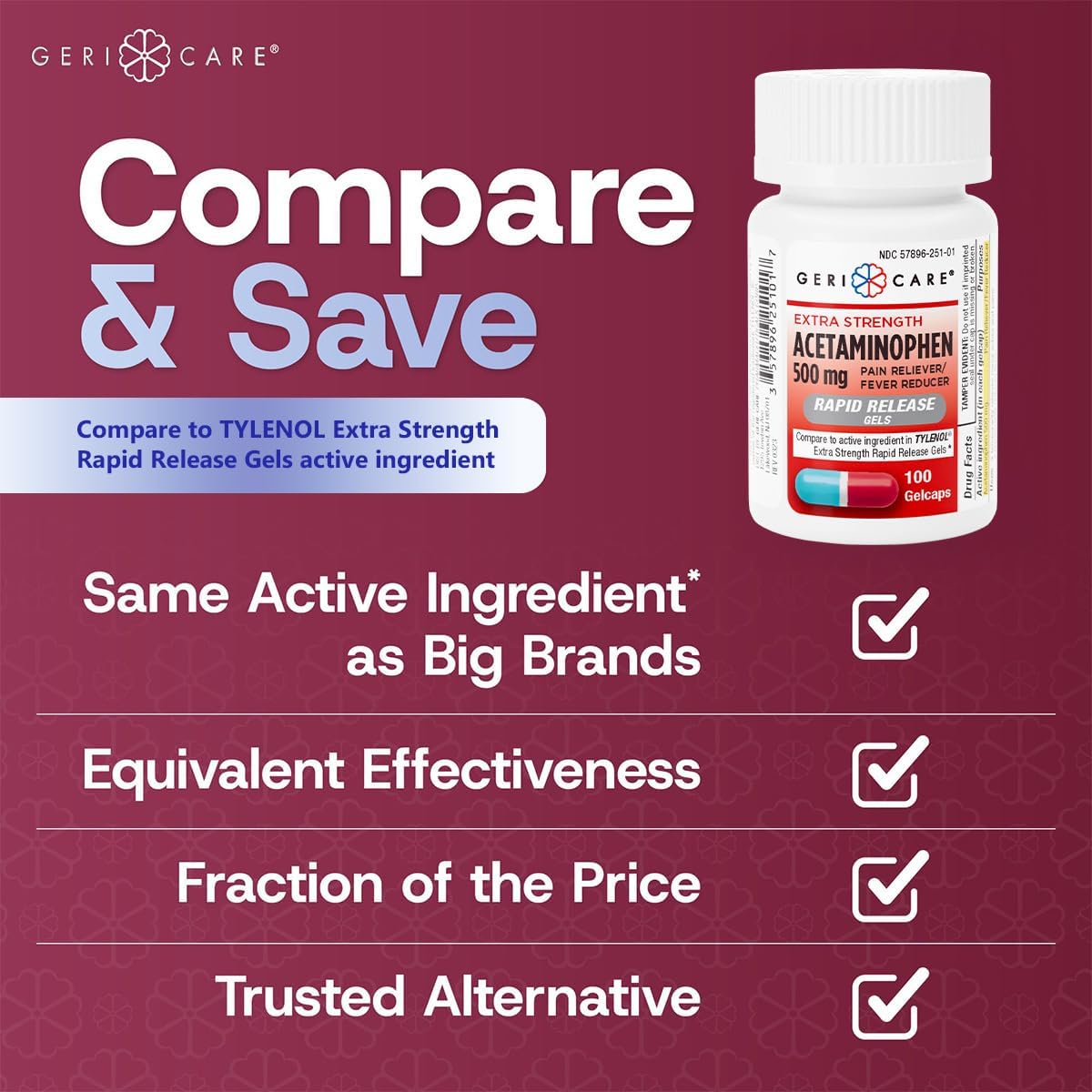 Geri-Care Acetaminophen Pain Relief 500 MG - Image 6