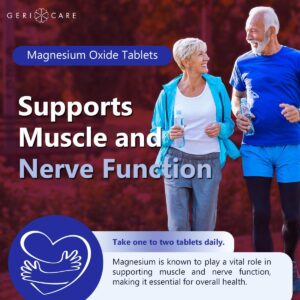 GeriCare Magnesium Oxide Supplement 240 mg
