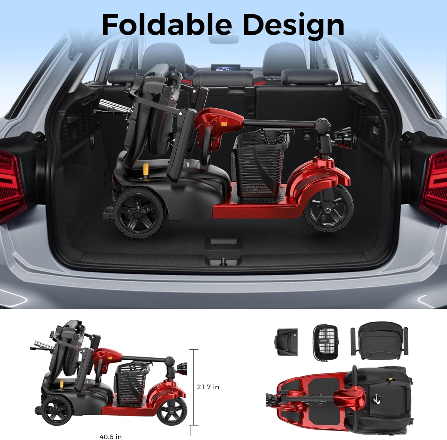 iScooter Mobility Scooter with Extra Batteries - Image 5