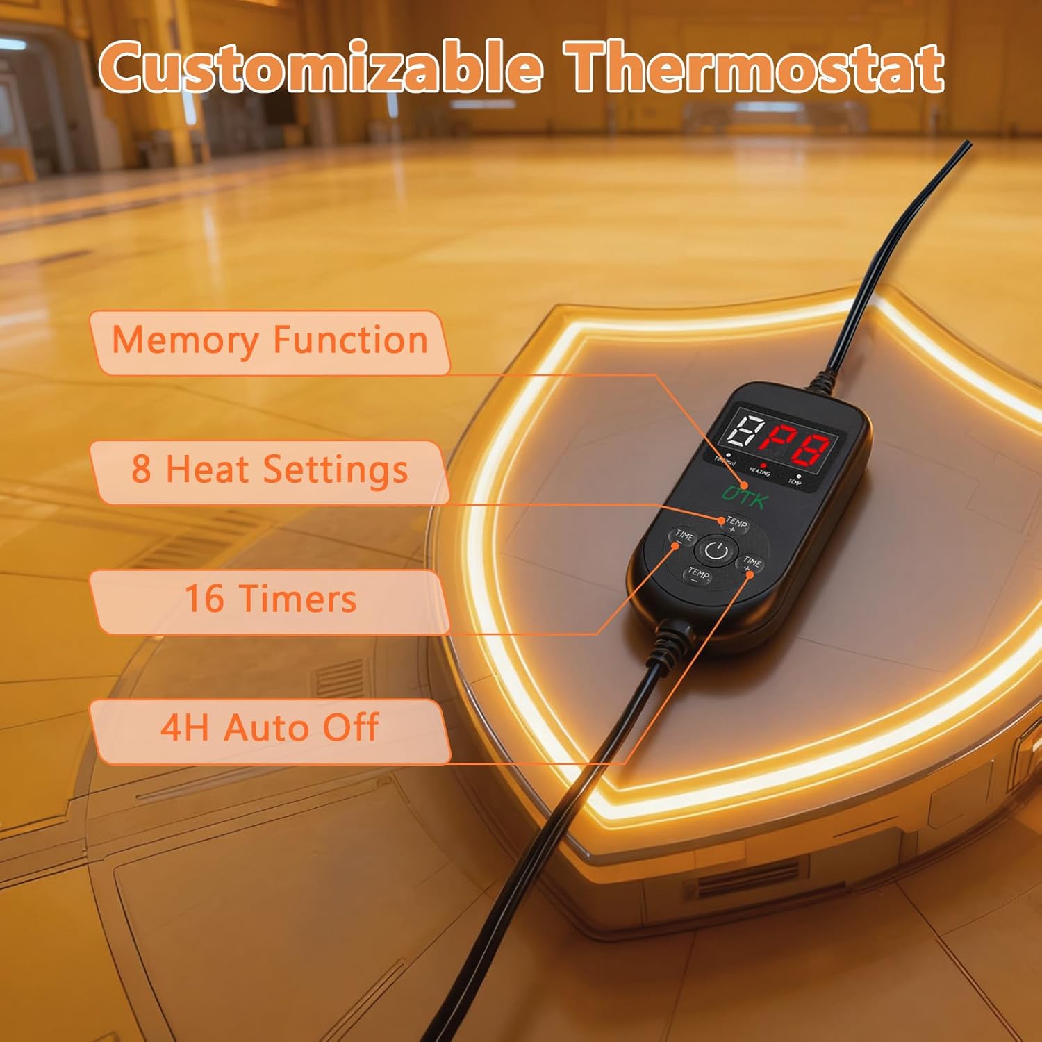 UTK 30s Fast Heating Pad for Back Pain - Image 3