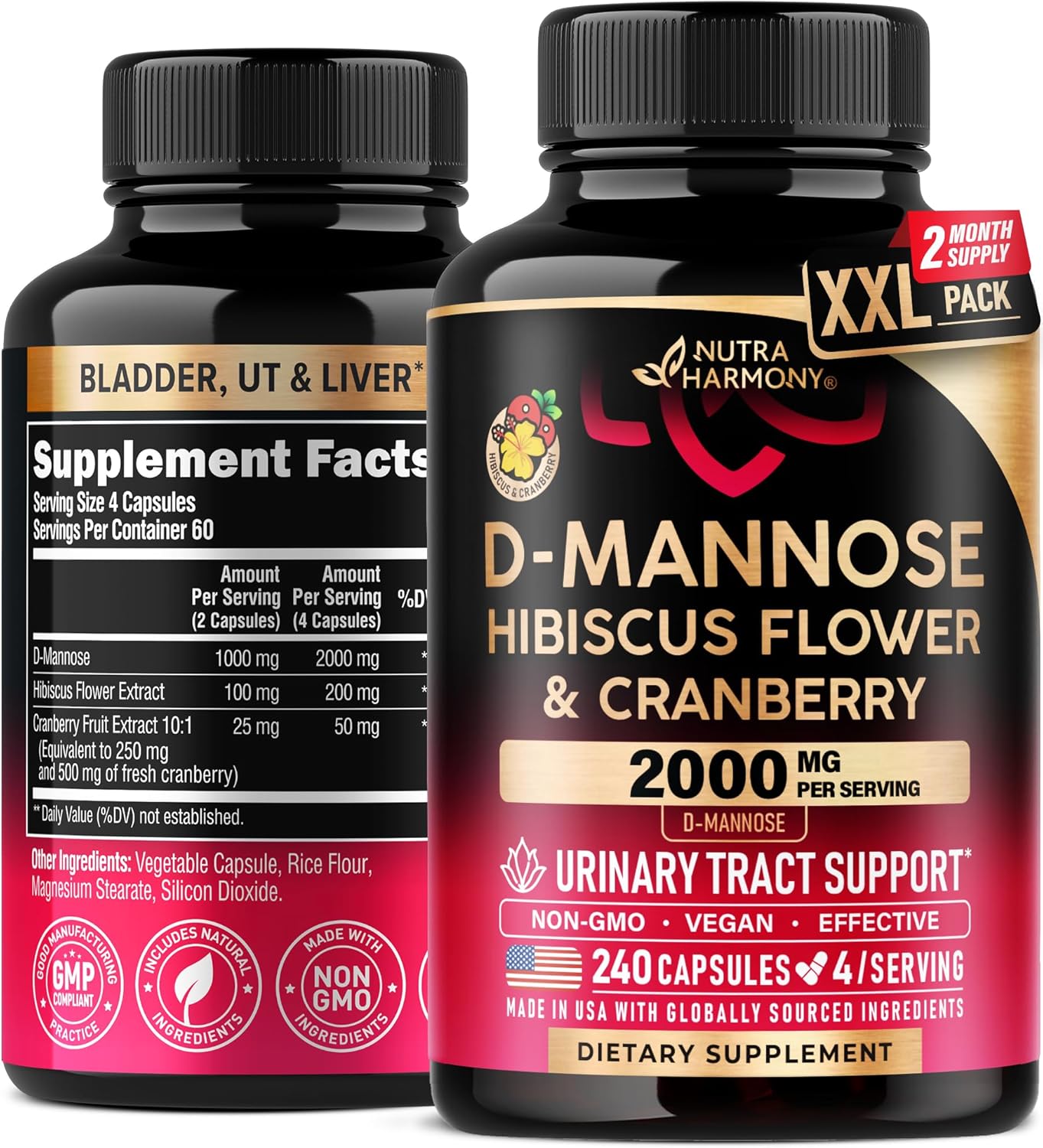 D-Mannose 2000mg with Cranberry