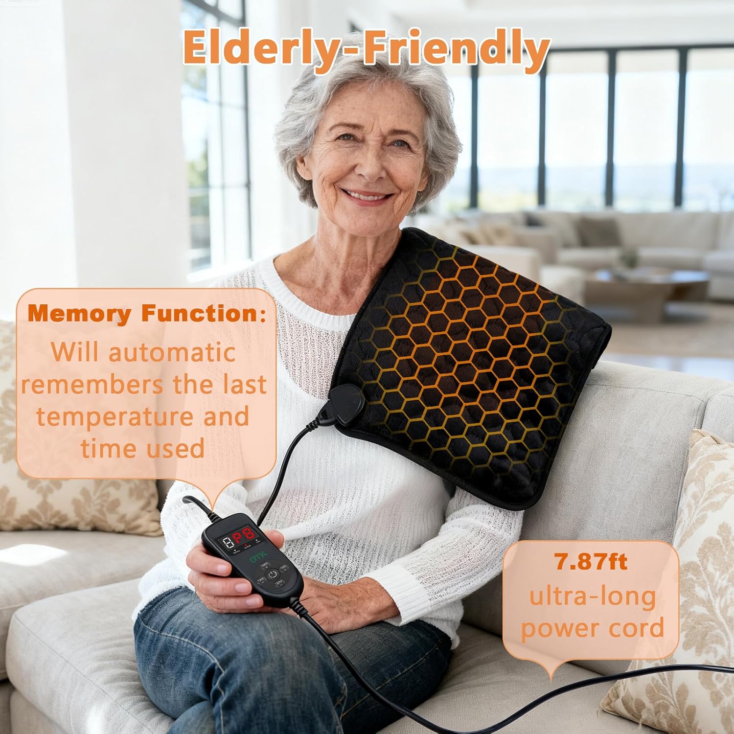 UTK 30s Fast Heating Pad for Back Pain - Image 7