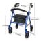 4 Wheel Rollator McKesson Blue Adjustable Height