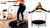 Fitness Rebounder with Adjustable Foam Handle, Exercise Trampoline
