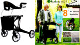 Carbon Ultralight Rollator Walkers for Seniors, Mothers Day Gifts