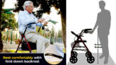 Drive Medical 10257RD-1 4 Wheel Rollator Walker With Seat