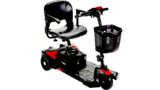 Drive Medical Spitfire Scout 3 Compact Travel Scooter, 3-wheel, Red/Blue