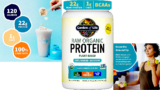 Organic Vegan Unflavored Protein Powder, Garden of Life 22g
