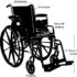 4 Wheel Rollator McKesson Blue Adjustable Height